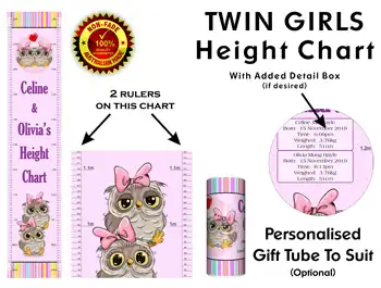 Height Charts - Twin Girls or Sisters