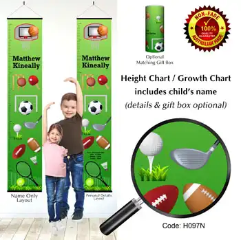 Height Charts - Sports Theme