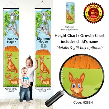 Height Charts - Koala and Kangaroo Outback Theme