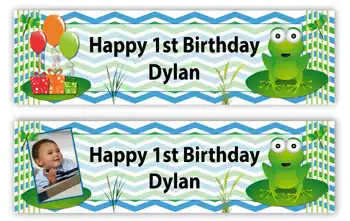 Party Banner - Chevron Frog Theme