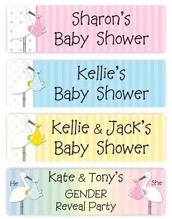 Banner Baby Shower Stork Themes