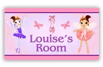 Room Door Sign Girls Ballet Dancing