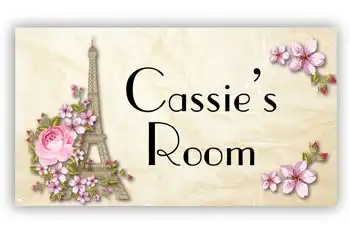 Eiffel Paris Bedroom Door Sign Plaque