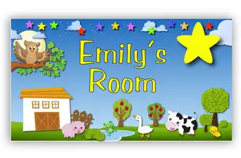 Room Door Sign Twinkle Little Star Theme