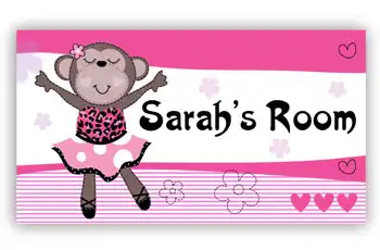 Room Door Sign Ballet Ballerina Theme