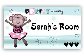 Room Door Sign Dance Monkey or Ballet