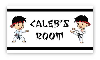 Kids Room Door Sign Karate, Judo Theme